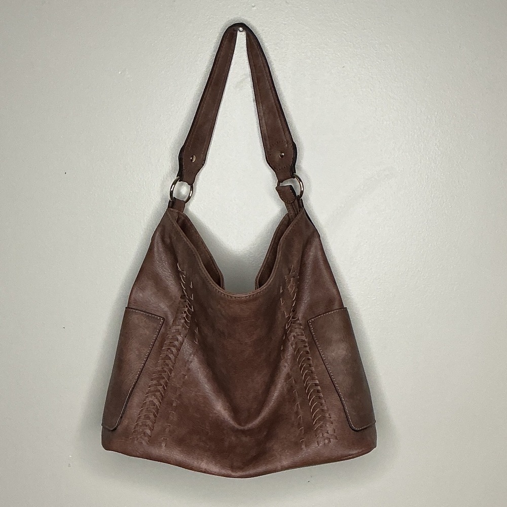 Alyssa Vegan Leather Satchel Shoulder Bag Mauve